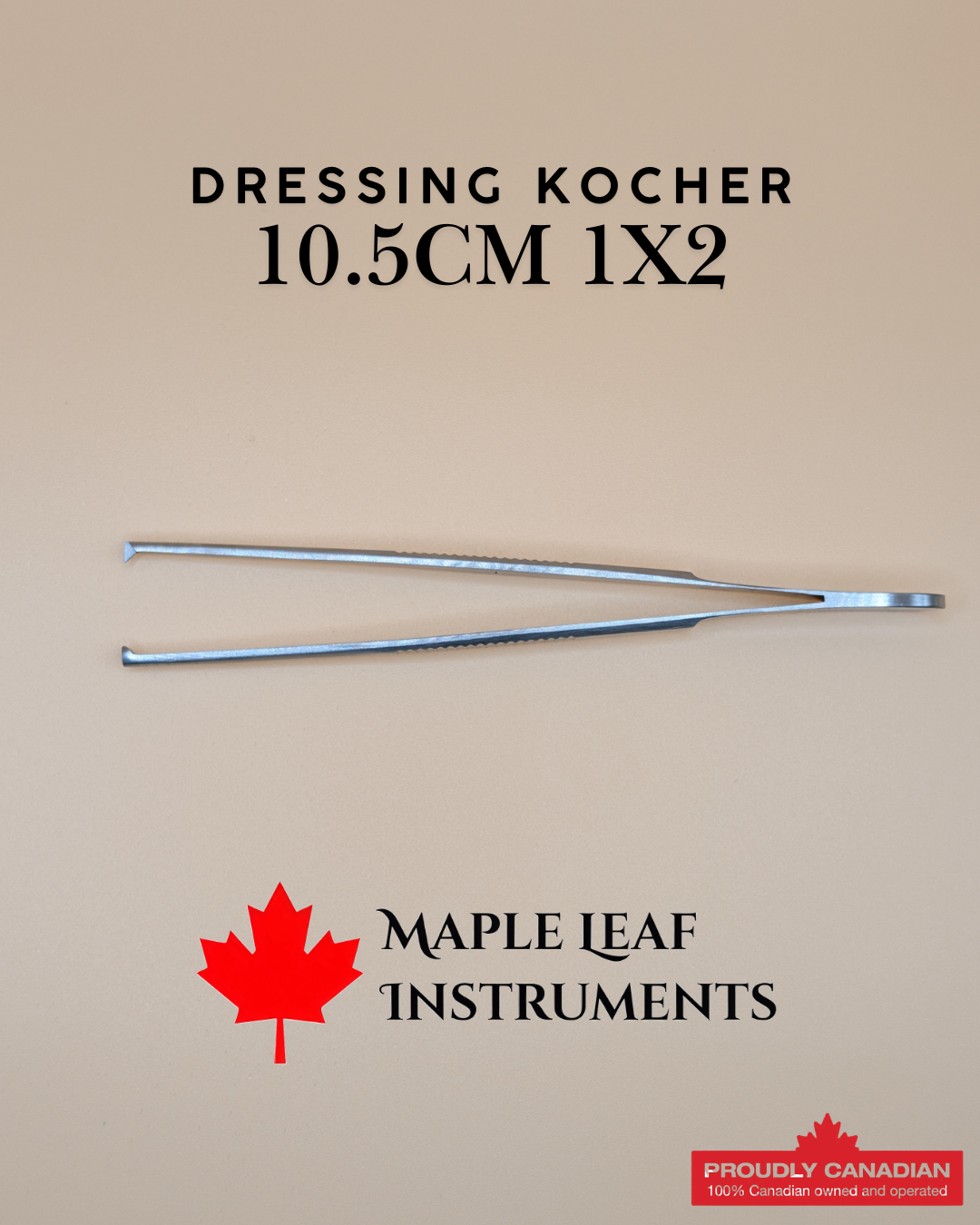 Dressing Kocher Tweezer 1x2 Tooth Surgical Dental Tissue Holding Instrument New