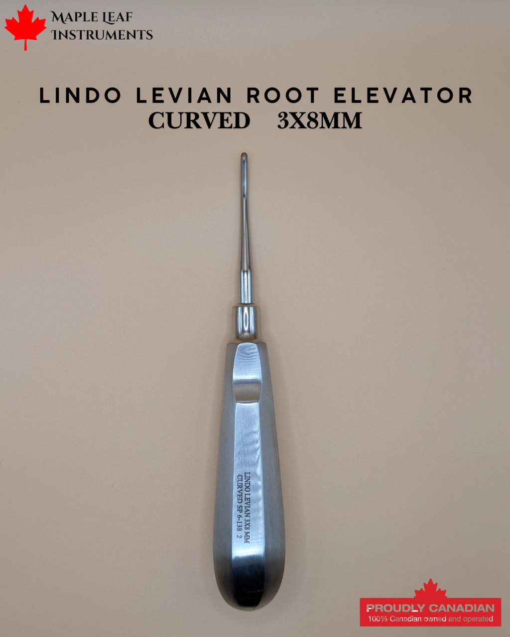 Lindo Levian Root Elevator 2 Curved 3x8mm