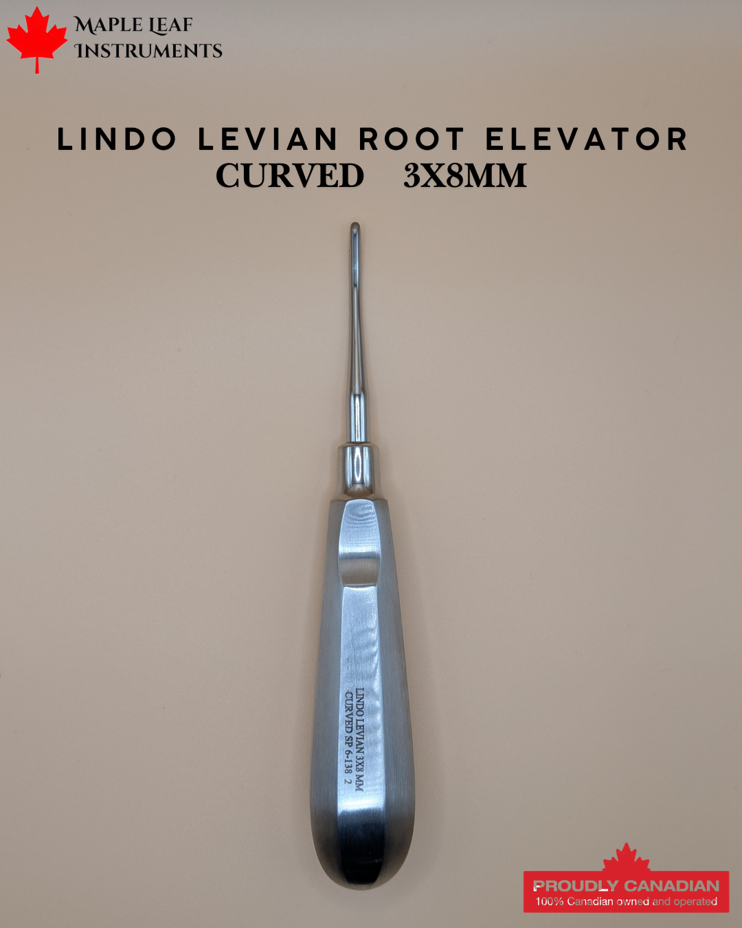 Lindo Levian Root Elevator 2 Curved 3x8mm