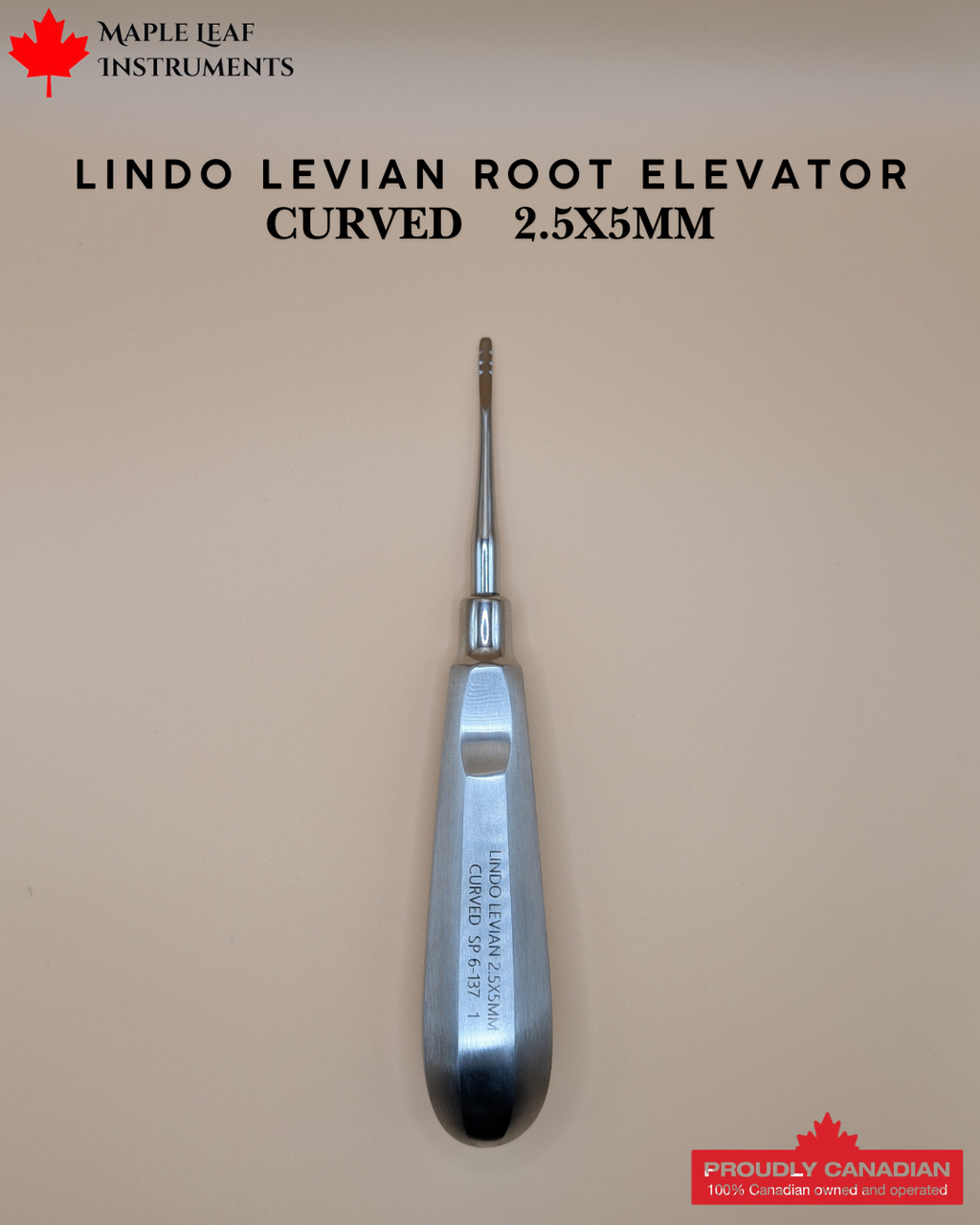 Lindo Levian Root Elevator Curved 2.5x5mm