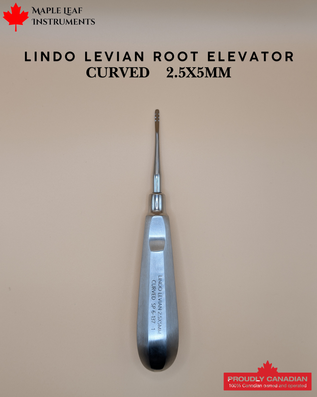 Lindo Levian Root Elevator Curved 2.5x5mm